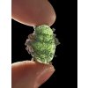 Silver moldavite ring with gold-plated elements 7,3g