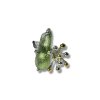Silver moldavite ring with gold-plated elements 4,5g