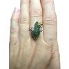 Silver moldavite ring with gold-plated elements 4,7g