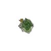 Silver moldavite ring with gold-plated elements 7g