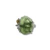 Silver moldavite ring with gold-plated elements 8g