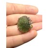 Silver moldavite ring with gold-plated elements 8g