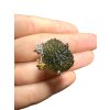 Silver moldavite ring with gold-plated elements 7,7g