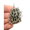 Silver moldavite pendant with gold-plated elements 12,8g