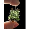 Silver moldavite pendant with gold-plated elements 11,6g