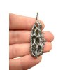 Silver moldavite pendant with gold-plated elements 9g