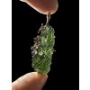 Silver moldavite pendant with gold-plated elements 9g
