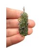 Silver moldavite pendant with gold-plated elements 9g