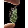 Silver moldavite pendant with gold-plated elements 8,5g