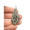 Silver moldavite pendant with gold-plated elements 8g