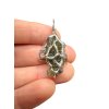 Silver moldavite pendant with gold-plated elements 5,9g