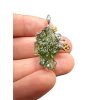 Silver moldavite pendant with gold-plated elements 5,9g