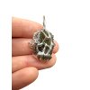Silver moldavite pendant with gold-plated elements 8g