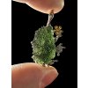 Silver moldavite pendant with gold-plated elements 8g