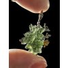 Silver moldavite pendant with gold-plated elements 6,5g