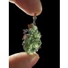 Silver moldavite pendant with gold-plated elements 5,9g