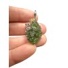 Silver moldavite pendant with gold-plated elements 5,9g