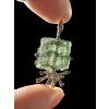 Silver moldavite pendant with gold-plated elements 6g