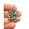 Silver moldavite pendant with gold-plated elements 6,3g