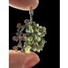 Silver moldavite pendant with gold-plated elements 6,3g