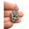 Silver moldavite pendant with gold-plated elements 4,8g