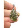 Silver moldavite pendant with gold-plated elements 4,8g