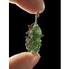 Silver moldavite pendant with gold-plated elements 6,8g