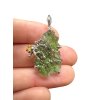 Silver moldavite pendant with gold-plated elements 5,6g