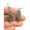 Silver moldavite earrings with gold-plated elements 7,2g
