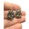 Silver moldavite earrings 6,1g