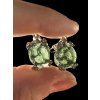 Silver moldavite earrings 6,1g