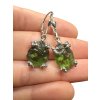 Silver moldavite earrings 6,1g