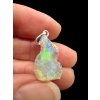 Silver precious opal pendant