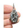 Silver pendant made from carpathian obsidian