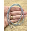 Blue topaz necklace 45 cm (3,5mm)