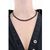 Black spinel necklace 45 cm (5mm)