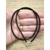 Black spinel necklace 45 cm (3mm)