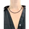 Black spinel necklace 45 cm (3mm)