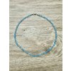 Blue topaz necklace 45 cm (4mm)
