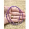 Amethyst-Halskette 3 mm – Facettierte Perlen