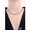 Amethyst necklace 45 cm (3mm)