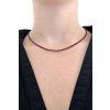 Halskette aus rosa Granat 2 mm – Facettierte Perlen