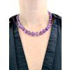 Amethyst necklace 45 cm