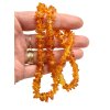 Necklace made of tumbled genuine amber / light – random piece