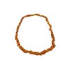 Necklace made of tumbled genuine amber / light – random piece