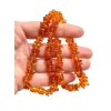 Necklace made of tumbled genuine amber / light – random piece