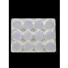 Pack of 12 pcs of plastic screw-top box for mineral samples (white)