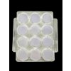 Pack of 12 pcs of plastic screw-top box for mineral samples (white)