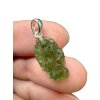Silber Moldavit Anhänger 1,2g