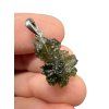 Silber Moldavit Anhänger 2,1g